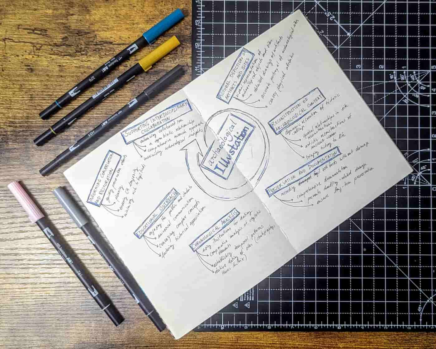 Diagram on archaeological Illustration by Jona Schlegel