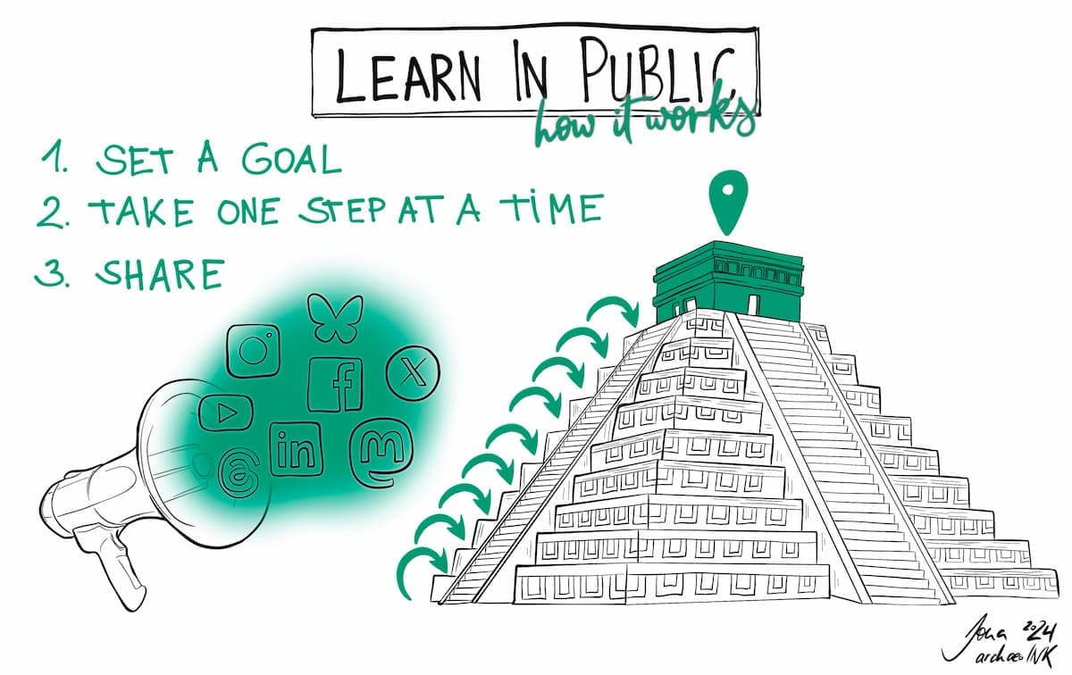 How "Learn in Public" works ideally by Jona Schlegel